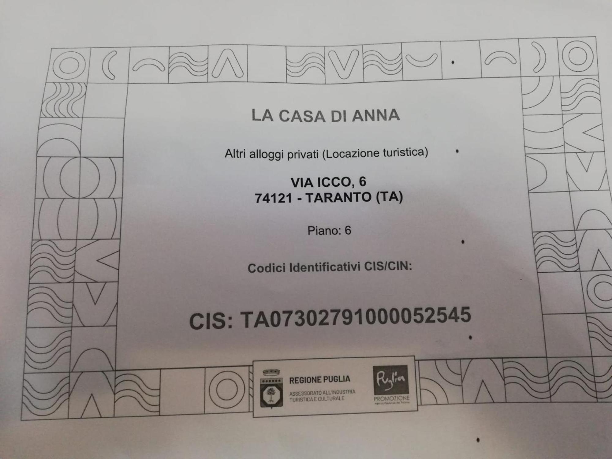 La Casa Di Anna Apartman Taranto Kültér fotó